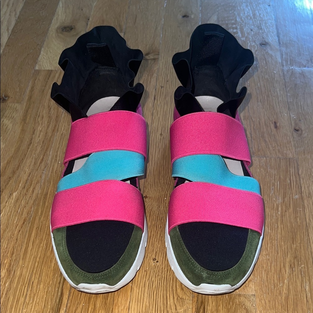 EMILIO PUCCI LONDON CITY RUFFLE SNEAKERS